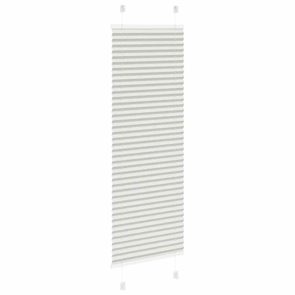 Cinzento luz plissada cega 50x150 cm largura tecido 49,4 cm