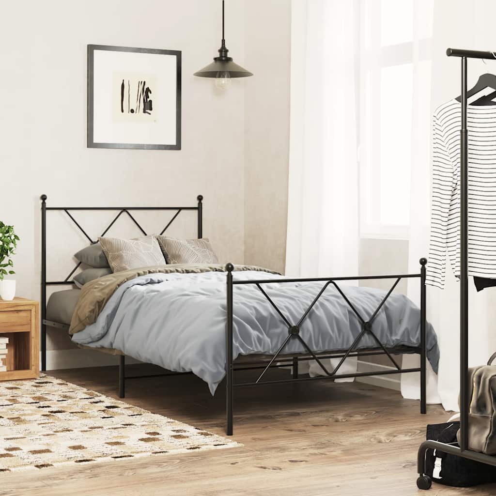 Cabeceira de substituição 90 cm metal preto