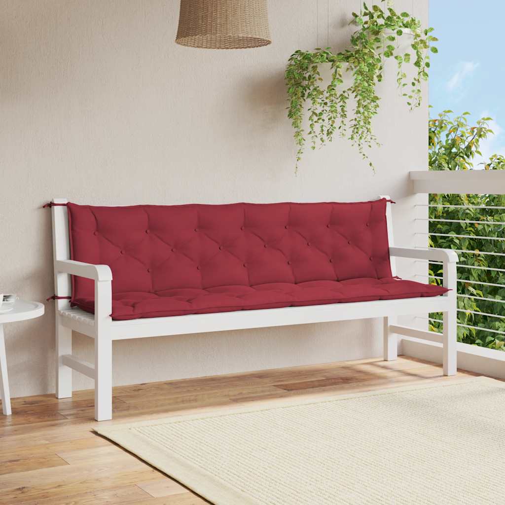Almofadão para banco de jardim tecido oxford vermelho tinto