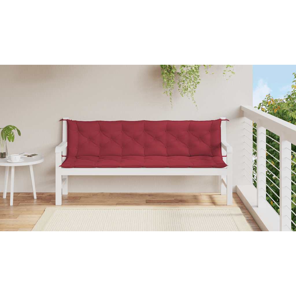 Almofadão para banco de jardim tecido oxford vermelho tinto