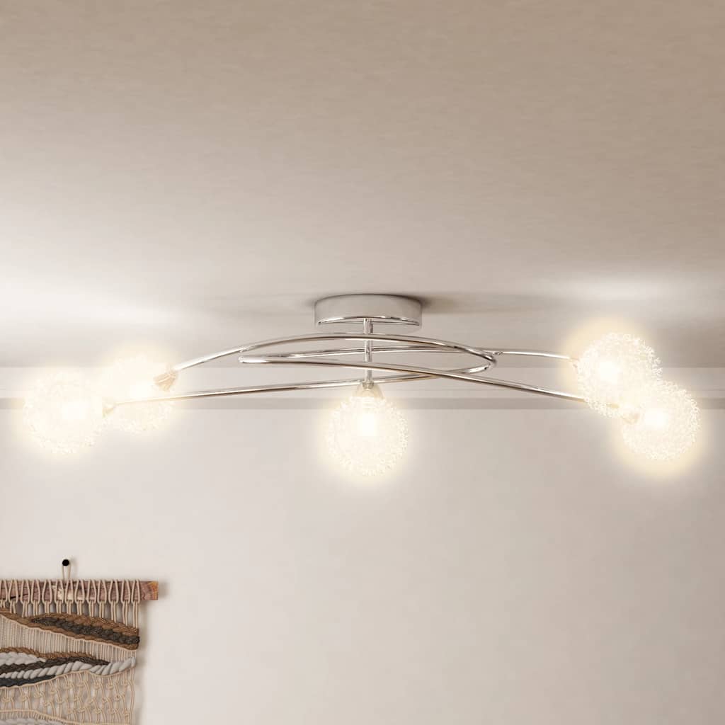 Candeeiro de teto abajures malha arame para 5 lâmpadas LED g9