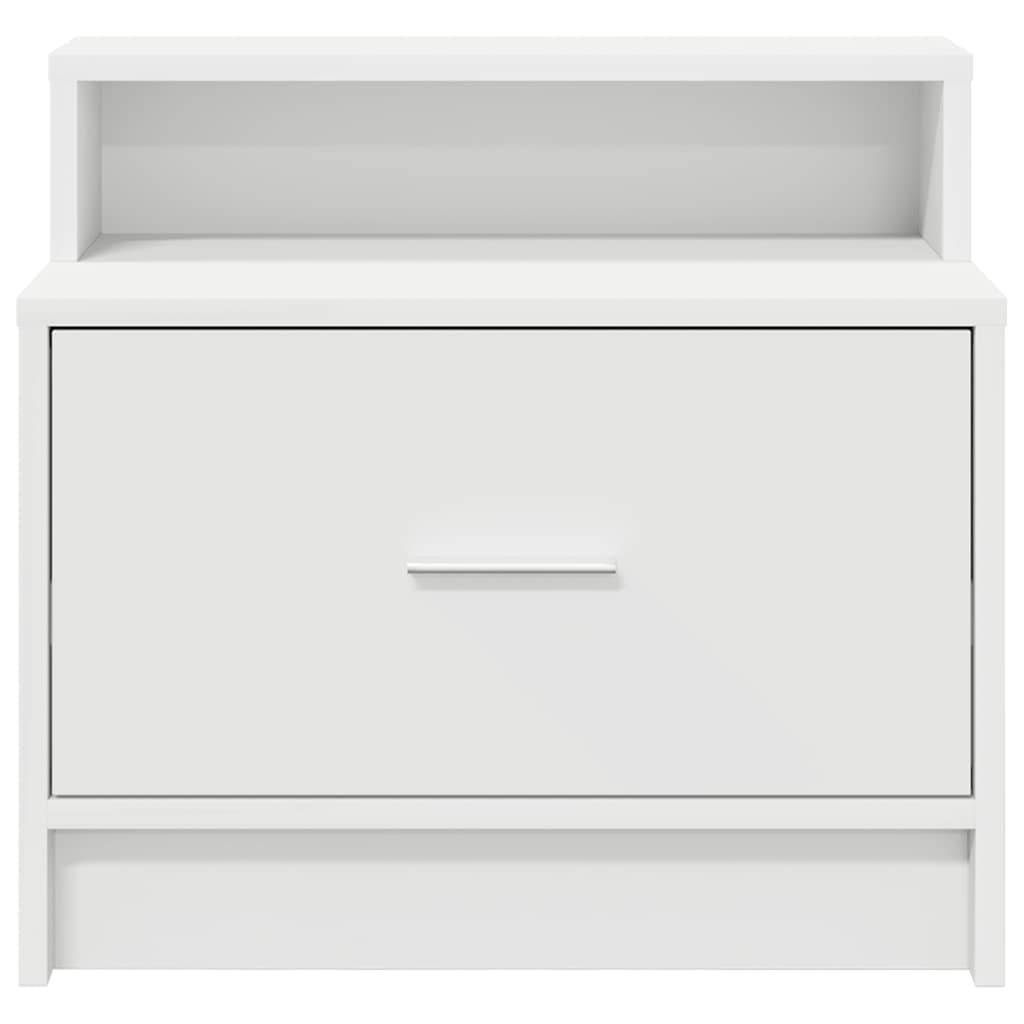 Mesas de cabeceira com gaveta 2 pcs 51x31x47 cm branco