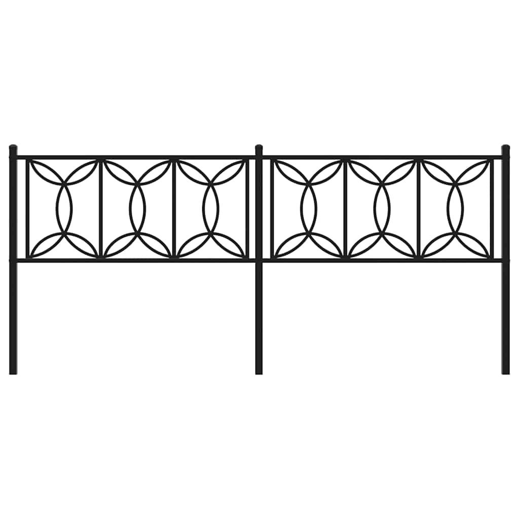 Cabeceira de substituição 200 cm metal preto