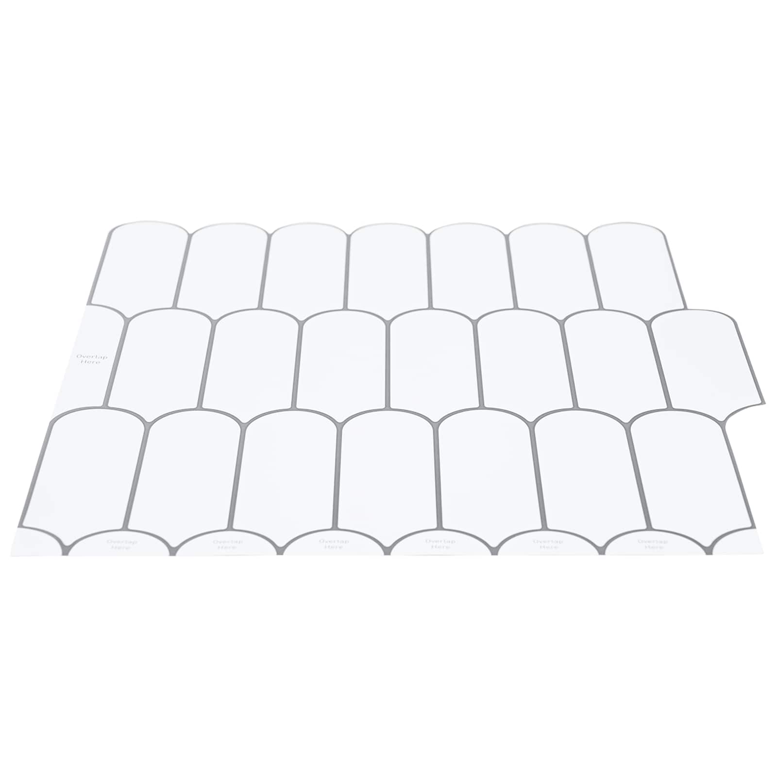 Azulejo de pena 10 unid. branco e cinza 30 x 30 cm