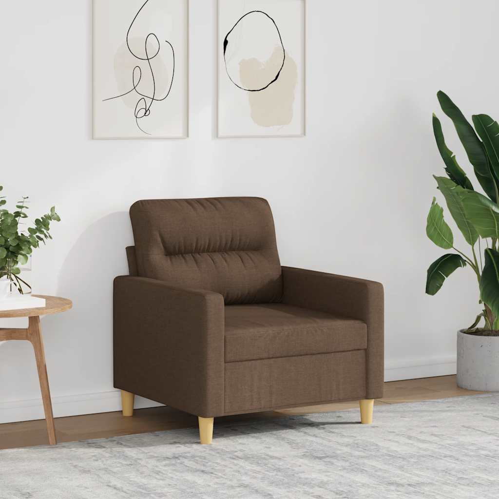 Poltrona 60 cm tecido castanho