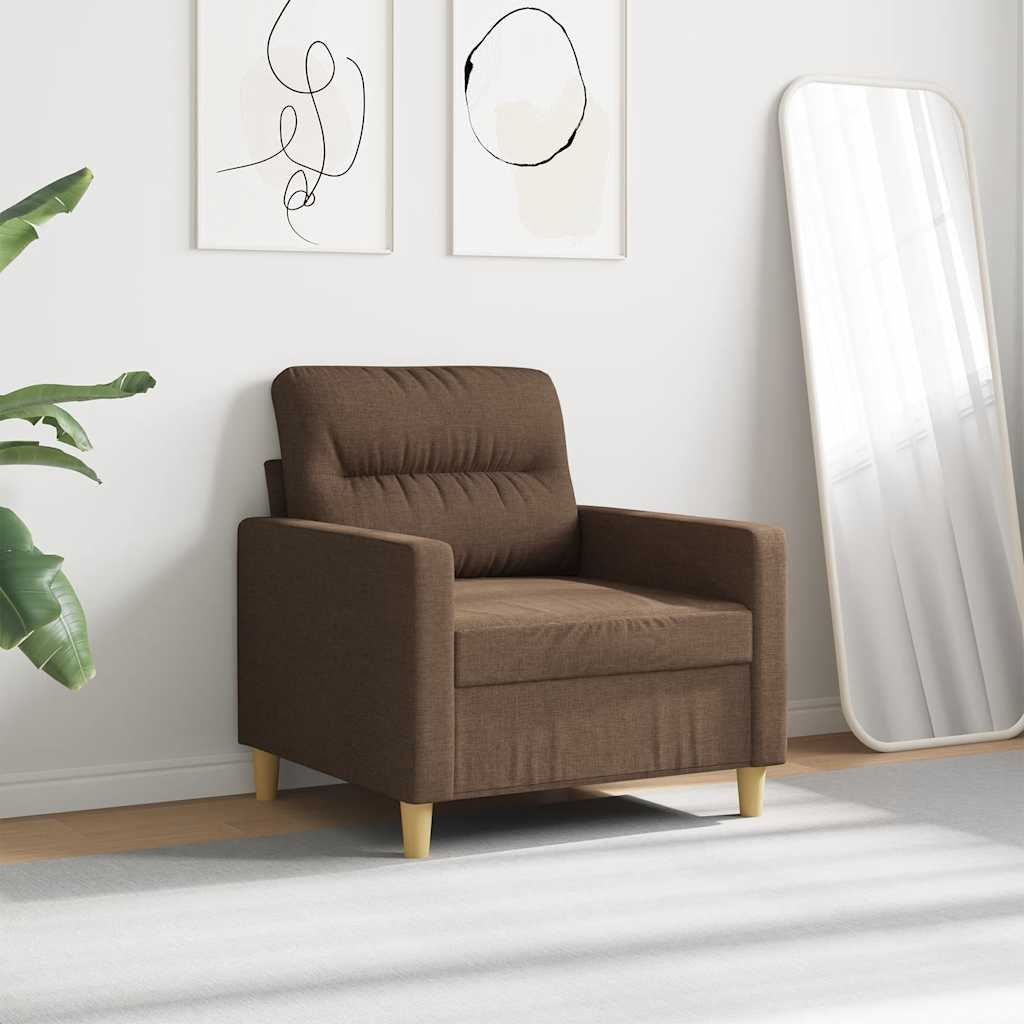 Poltrona 60 cm tecido castanho