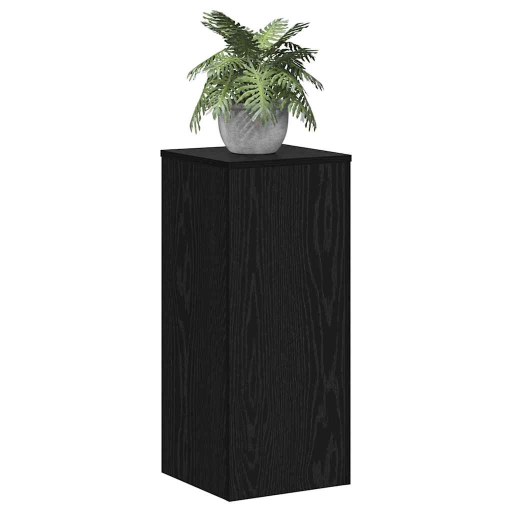 Suporte para plantas 2 unid. carvalho preto 30 x 30 x 70 cm
