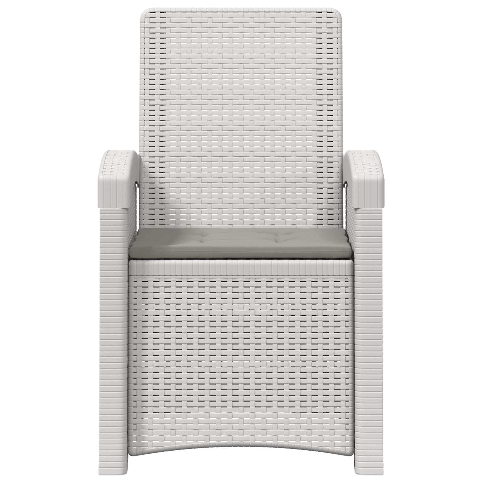 Cadeira de jardim reclinável com aparência de rattan PP