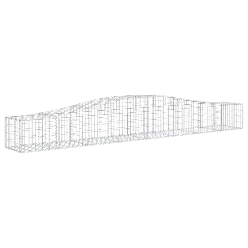 Cestos gabião arqueados 5 pcs 400x50x40/60 cm ferro galvanizado
