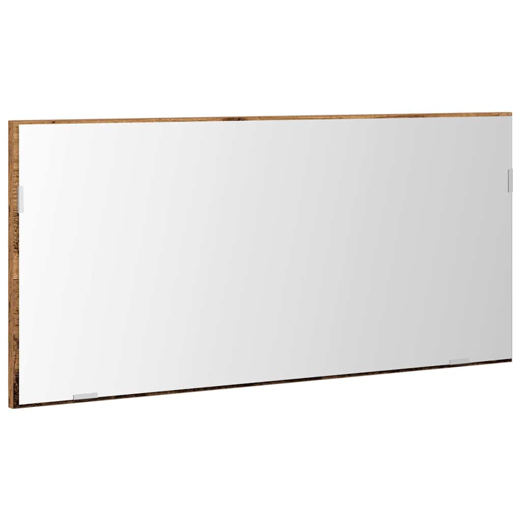 Espelho madeira antiga 80 x 37 cm vidro e madeira engenharia