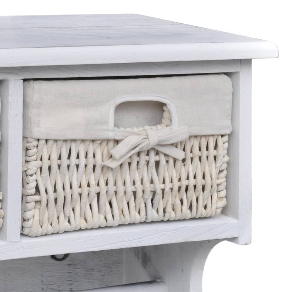 Prateleira de parede 60x23,5x33 cm madeira de paulownia branco