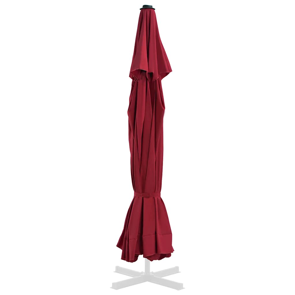 Tecido de substituição p/ guarda-sol exterior 515 cm bordô