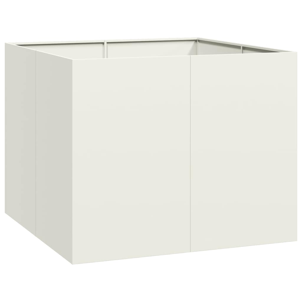 Vaso floreira 100x100x80 cm aço branco