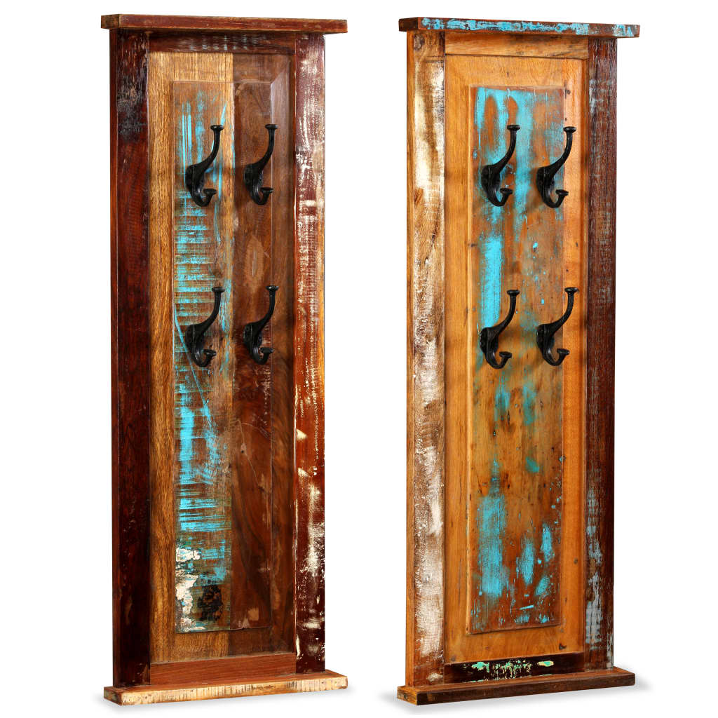 Bengaleiros 2 pcs madeira reciclada maciça 38x100 cm