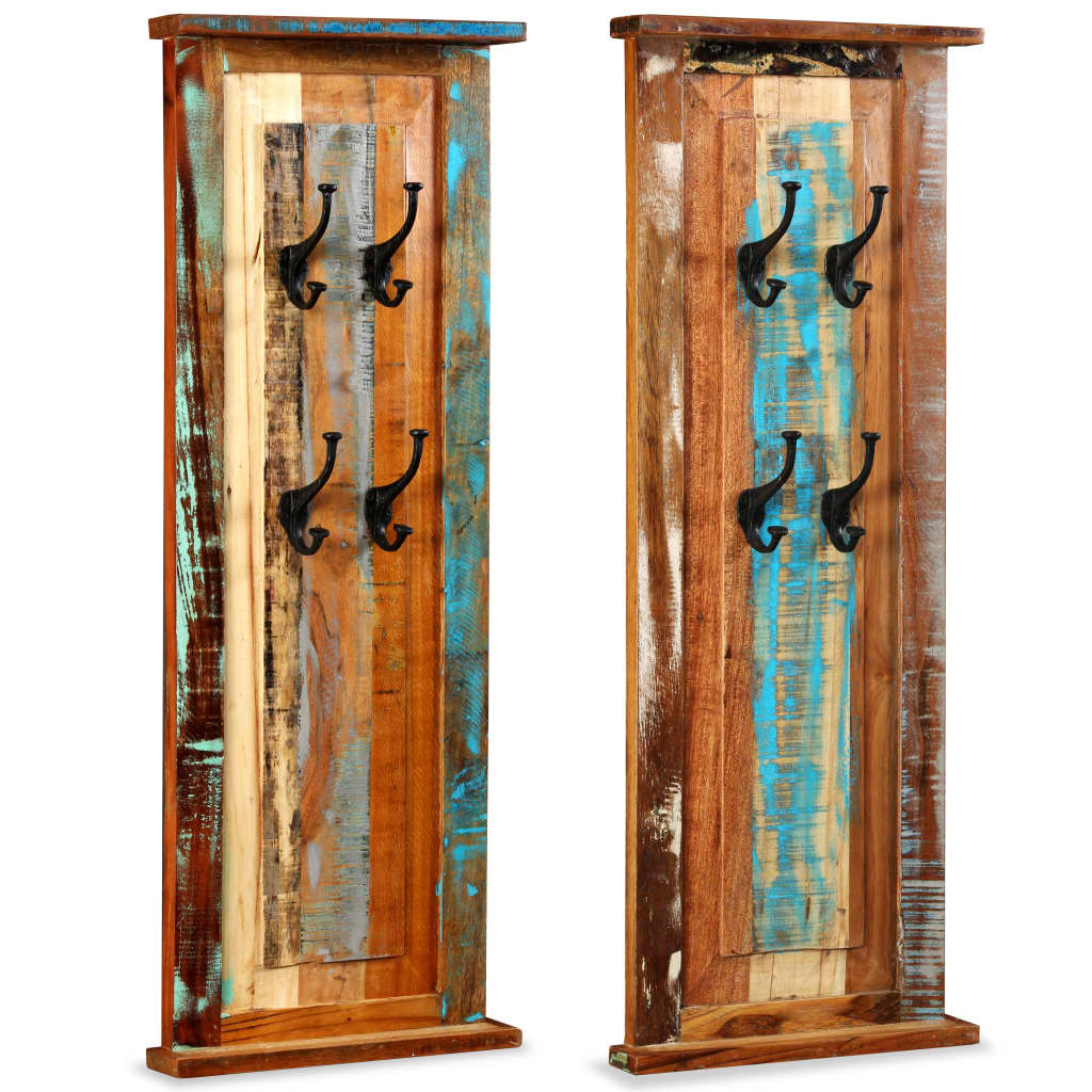 Bengaleiros 2 pcs madeira reciclada maciça 38x100 cm