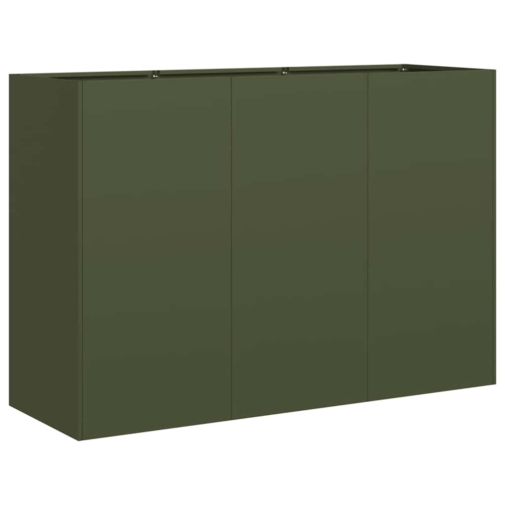 Vaso floreira 120x40x80 cm aço laminado a frio verde