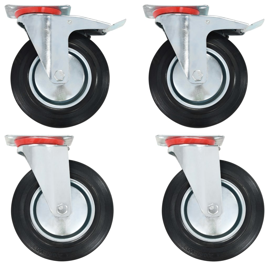 Rodas giratórias 4 pcs 200 mm