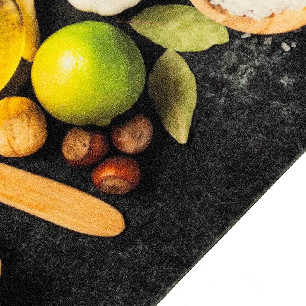Tapete de cozinha lavável 60x300 cm veludo padrão especiarias