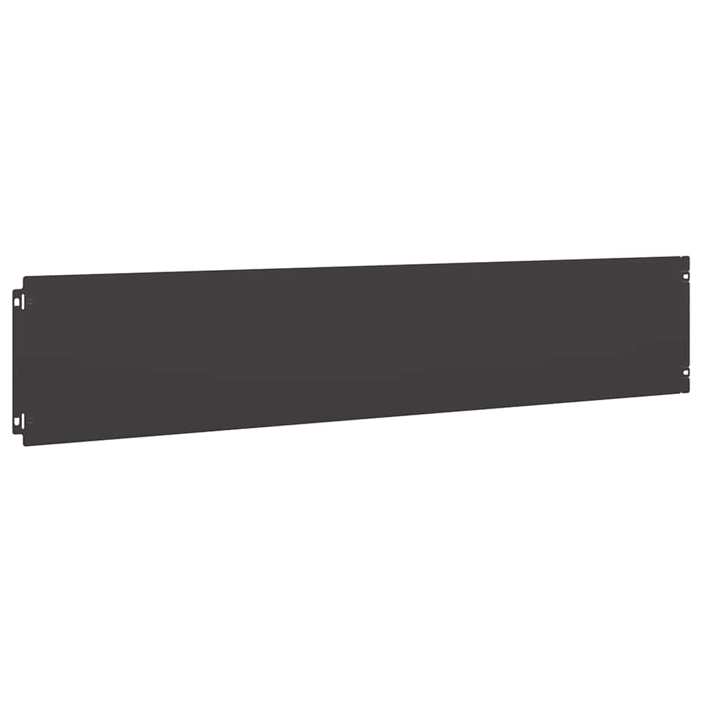 Orlas de relvado 10 pcs preto 20x103 cm aço laminado a frio