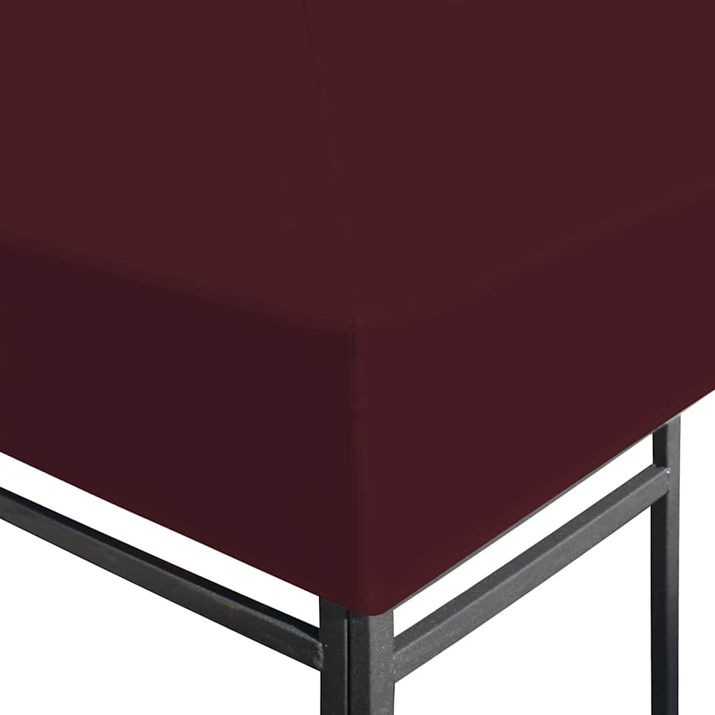 Cobertura de gazebo 310 g/m² 3x4 m bordô