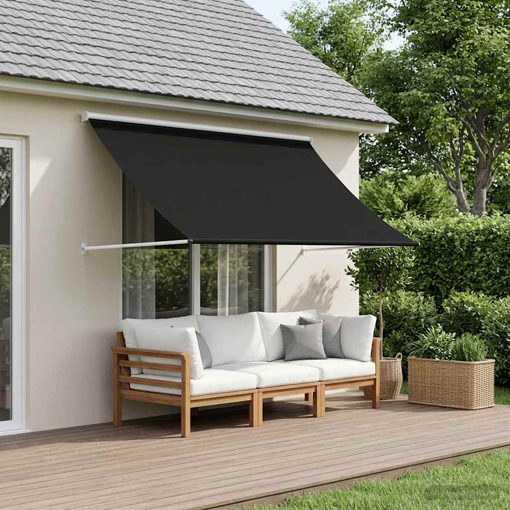 Toldo preto 300 x 150 cm poliéster 180 g / m² com revestimento pu