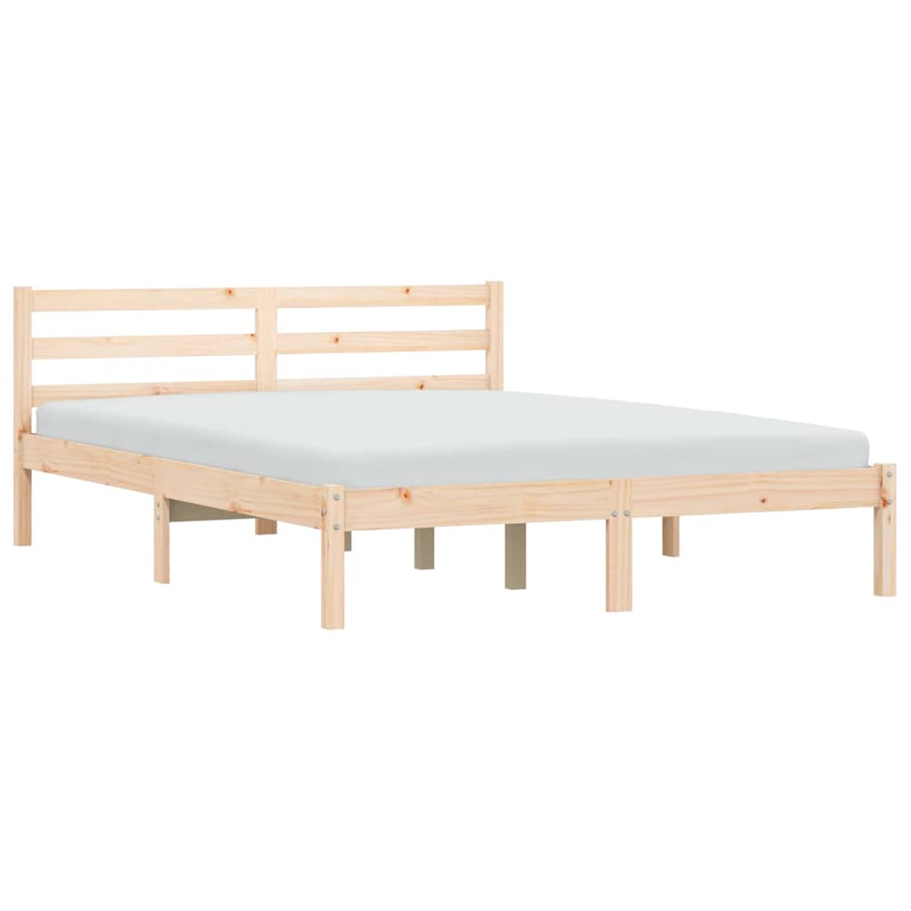 Estrutura da cama com cabeceira natural 208,5 x 157,5 x 69,5 cm