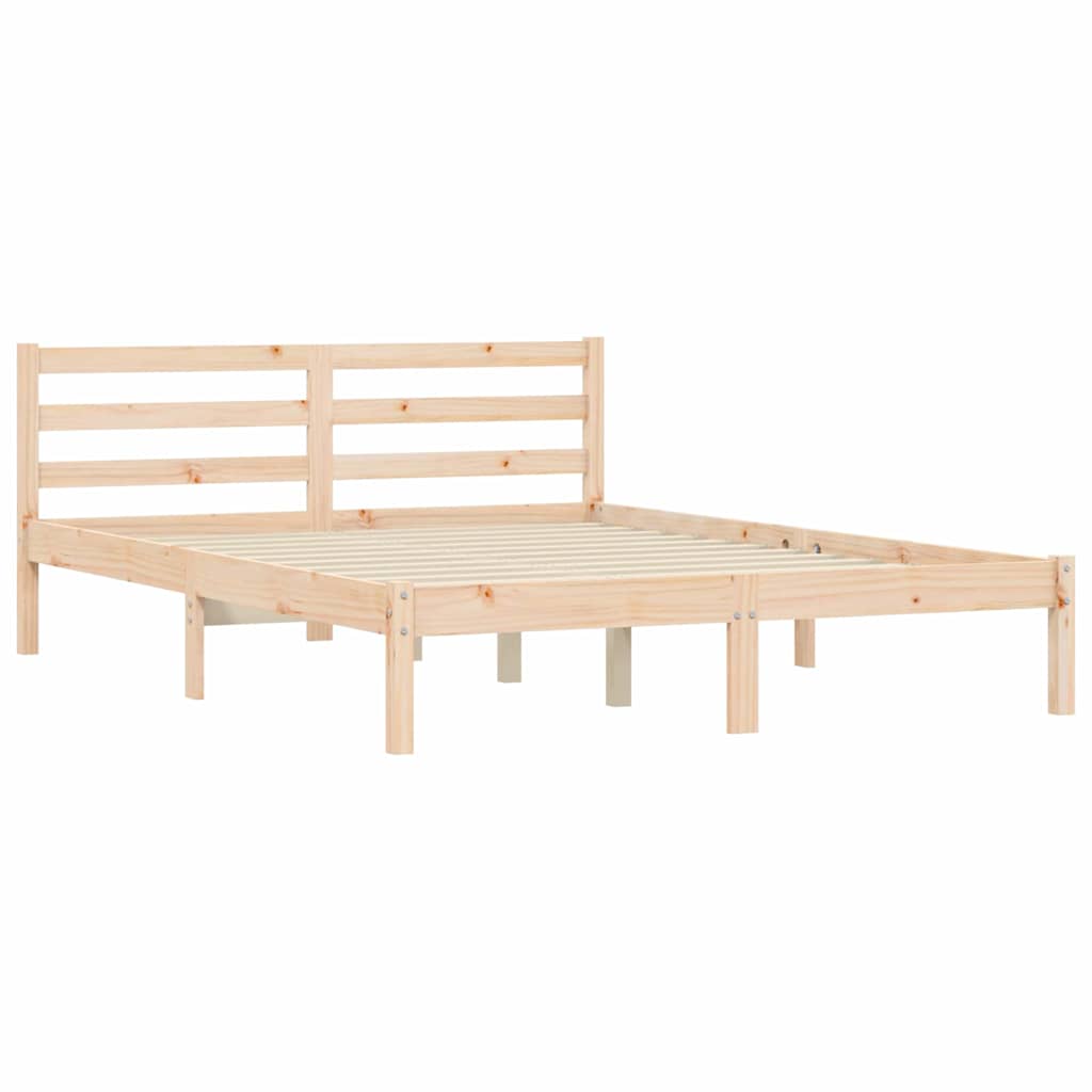 Estrutura da cama com cabeceira natural 208,5 x 157,5 x 69,5 cm