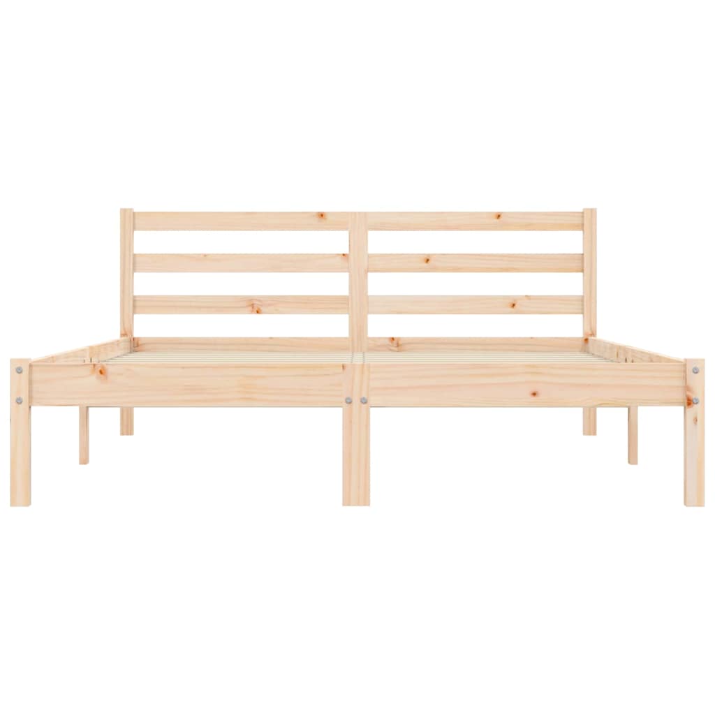 Estrutura da cama com cabeceira natural 208,5 x 157,5 x 69,5 cm
