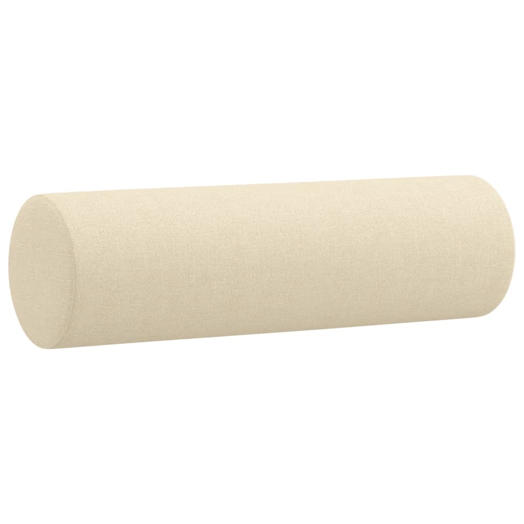 Almofadas decorativas 2 pcs ø15x50 cm tecido cor creme