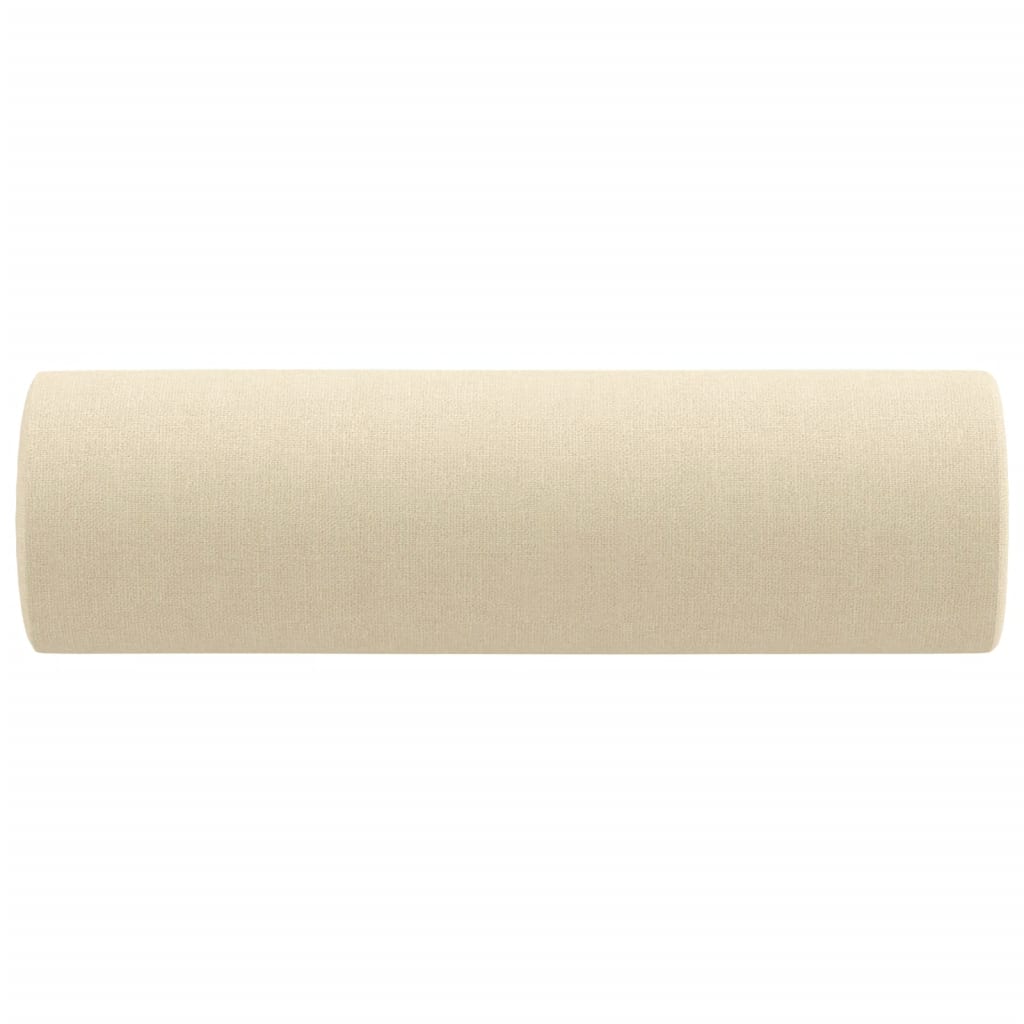 Almofadas decorativas 2 pcs ø15x50 cm tecido cor creme