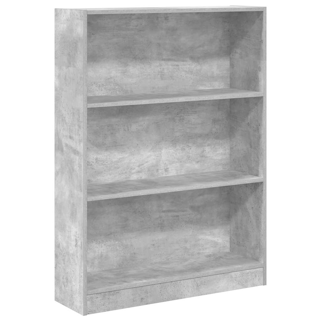 Estante 80x24x109 cm derivados de madeira cinzento cimento