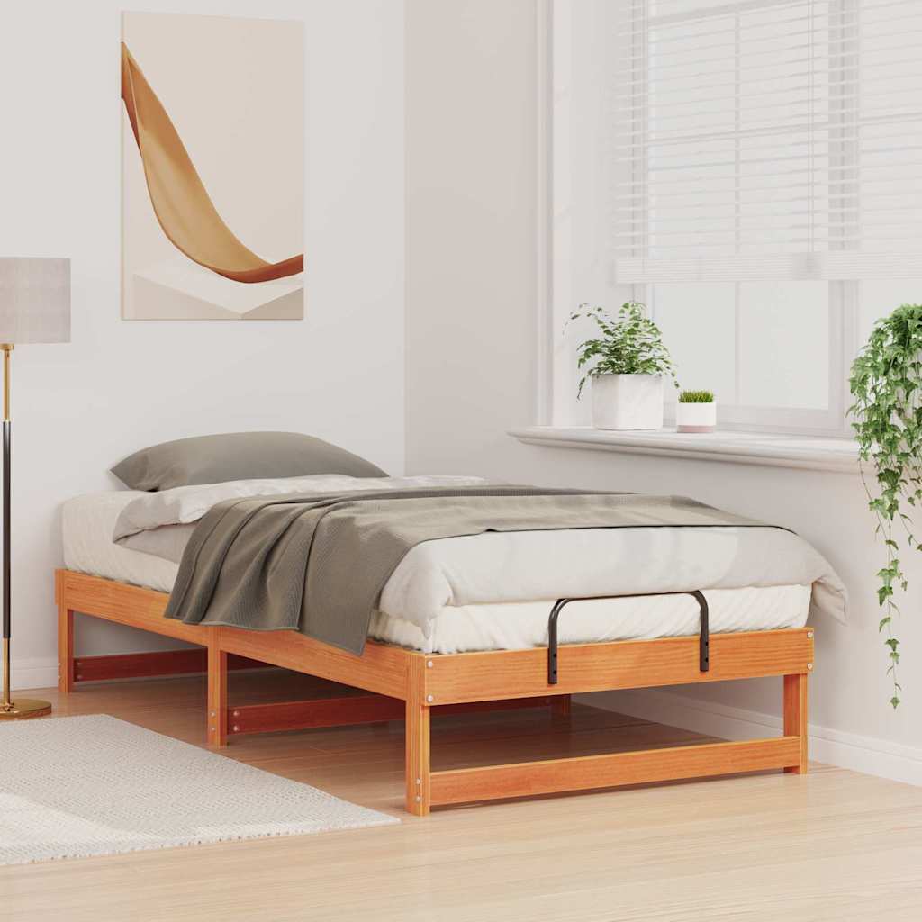 Estrutura da cama castanho 75 x 190 cm