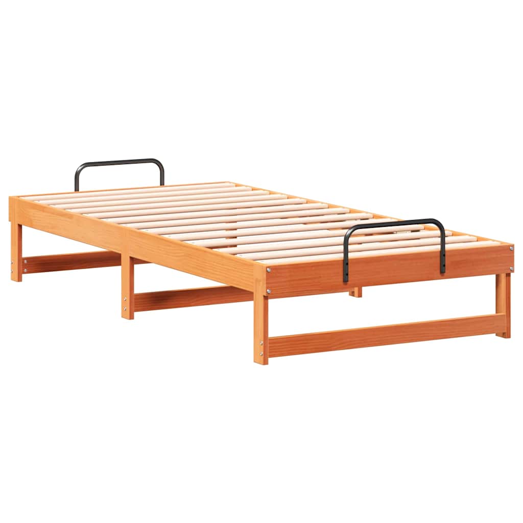 Estrutura da cama castanho 75 x 190 cm