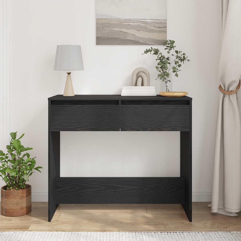 Mesa de consola em carvalho preto, 89 x 41 x 76,5 cm, madeira de engenharia