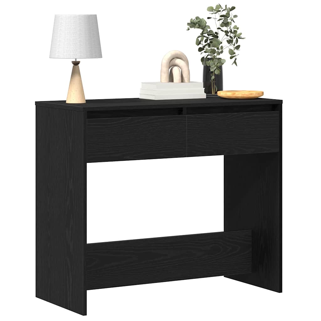 Mesa de consola em carvalho preto, 89 x 41 x 76,5 cm, madeira de engenharia