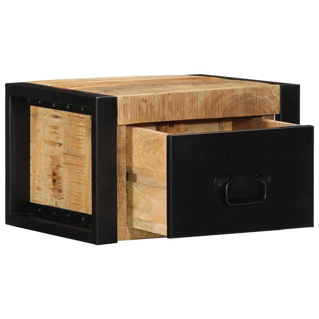 Mesa de cabeceira 40x35x25 cm madeira maciça manga áspera
