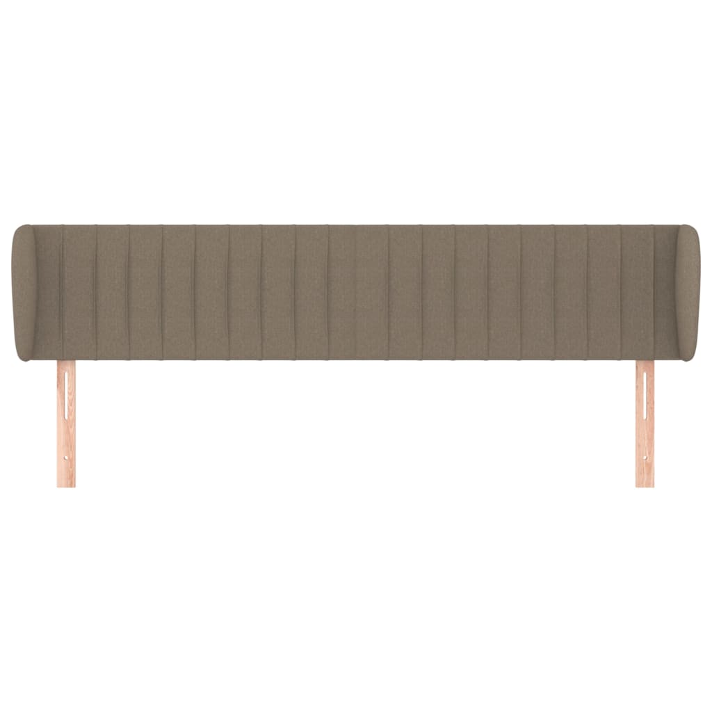 Cabeceira cama abas tecido 183x23x78/88 cm cinzento-acastanhado