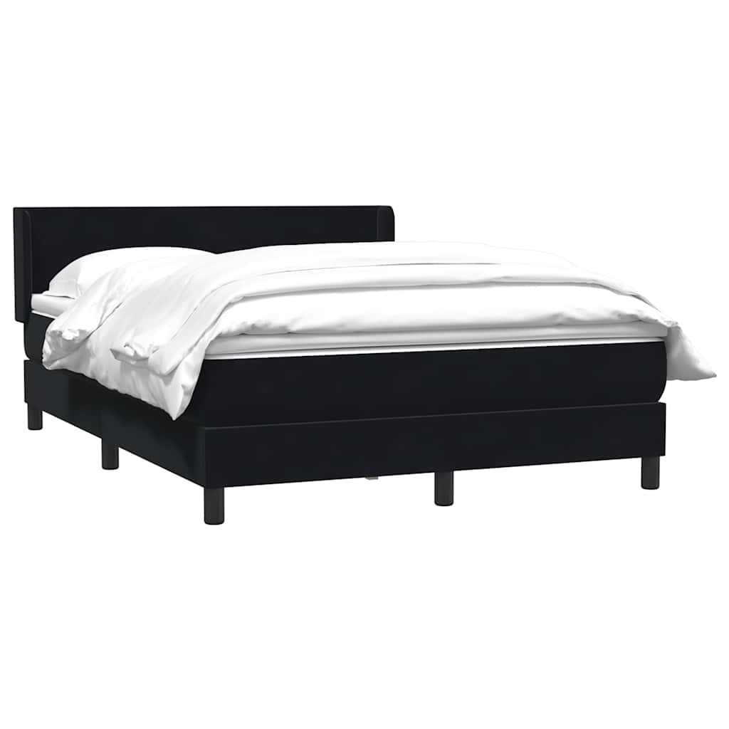 Cama com molas/colchão 160x210 cm veludo preto