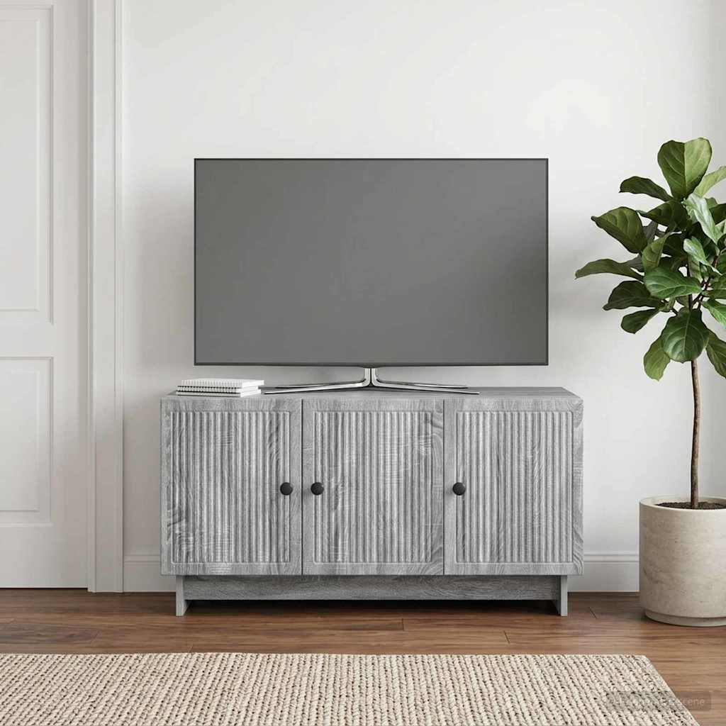 Gabinete para TV sonoma cinzento 99 x 34,5 x 50 cm