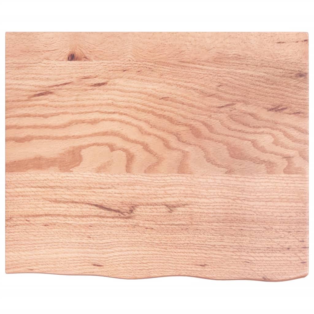 Tampo de mesa 60x50x(2-6) cm carvalho tratado castanho-claro
