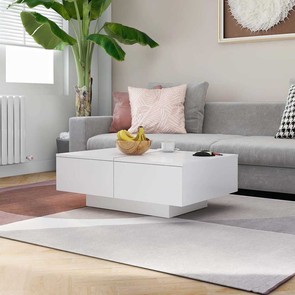 Mesa de centro 90x60x31 cm contraplacado branco