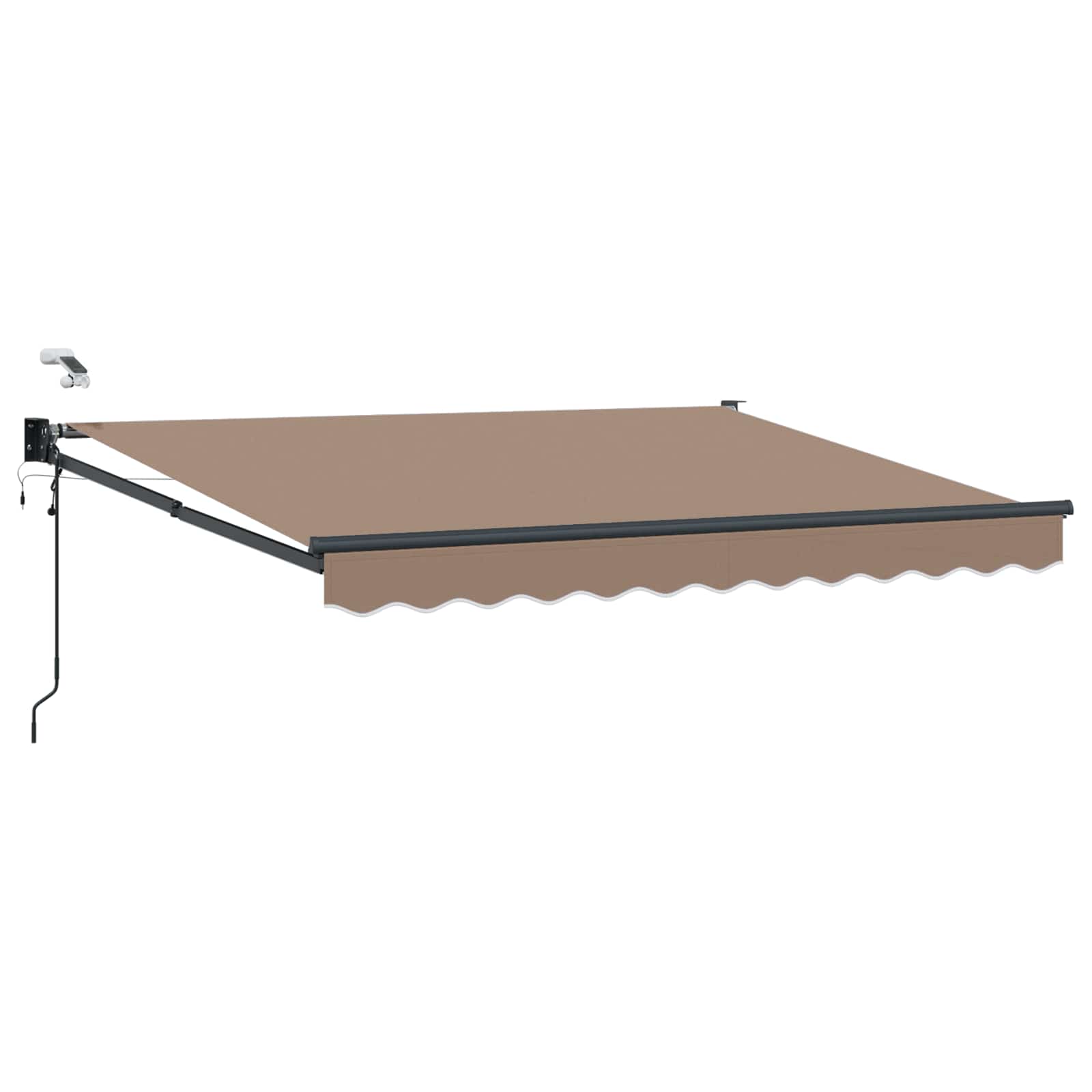 Toldo retrátil elétrico cinzento-acastanhado