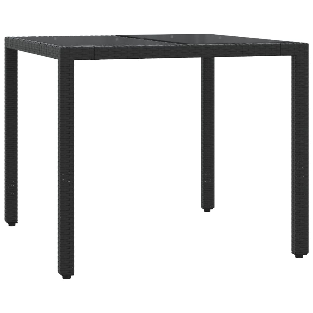 5 Pcs conjunto de jantar p/ jardim c/ almofadões vime PE preto