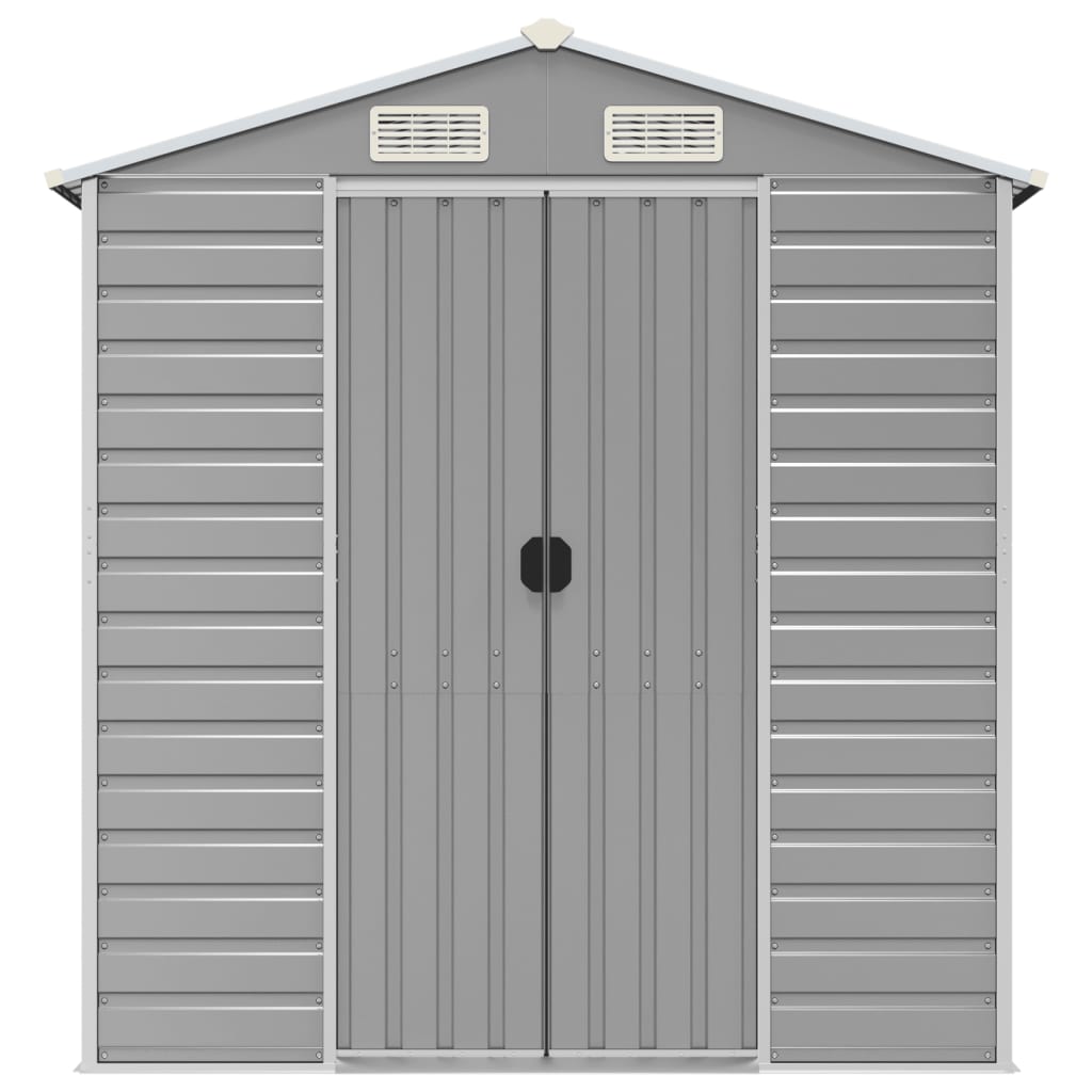 Abrigo de jardim cinza claro 191x895x198 cm aço galvanizado