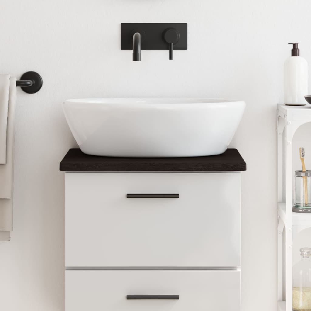 Bancada p/ wc 40x40x2 cm madeira tratada castanho-escuro