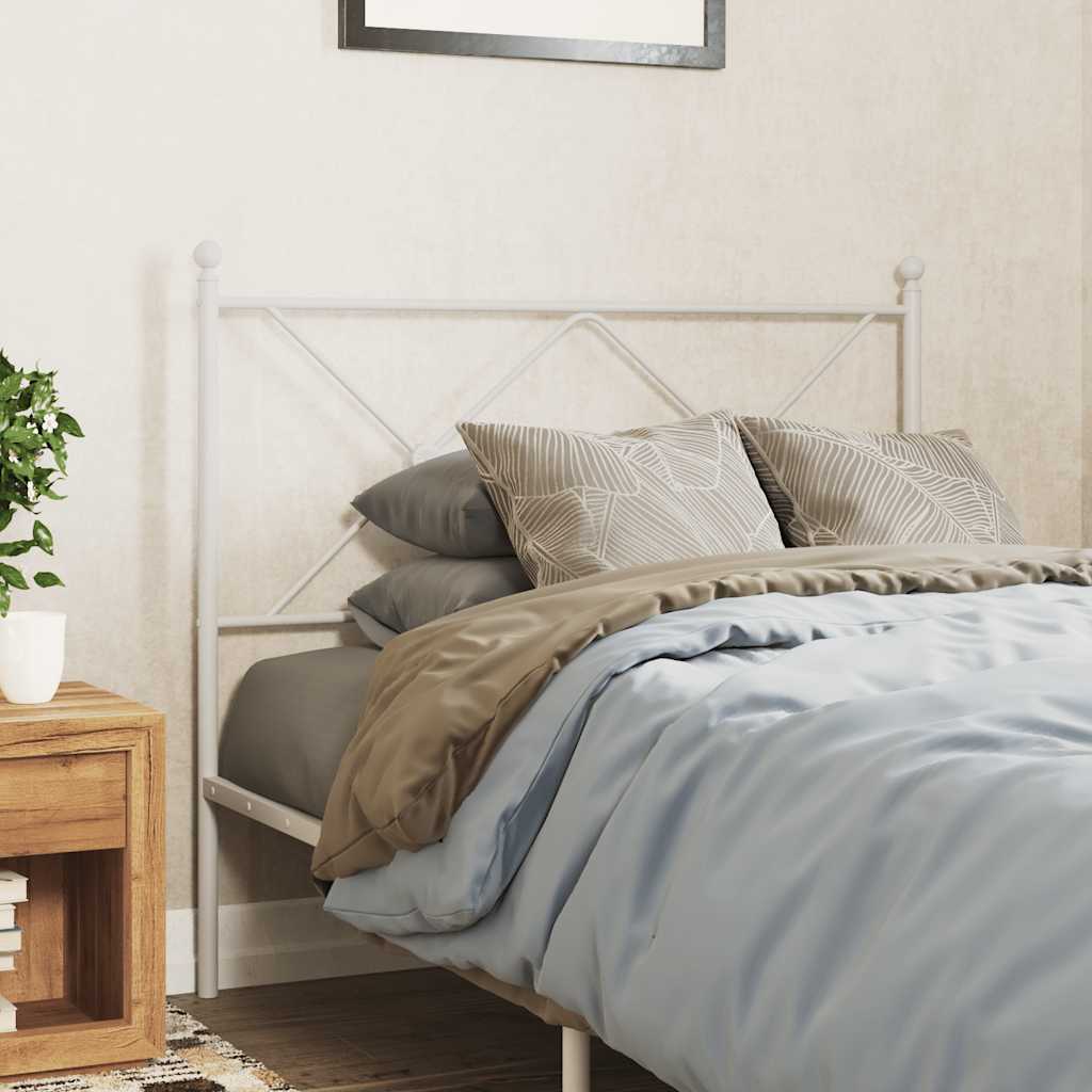 Cabeceira de substituição 100 cm metal branco