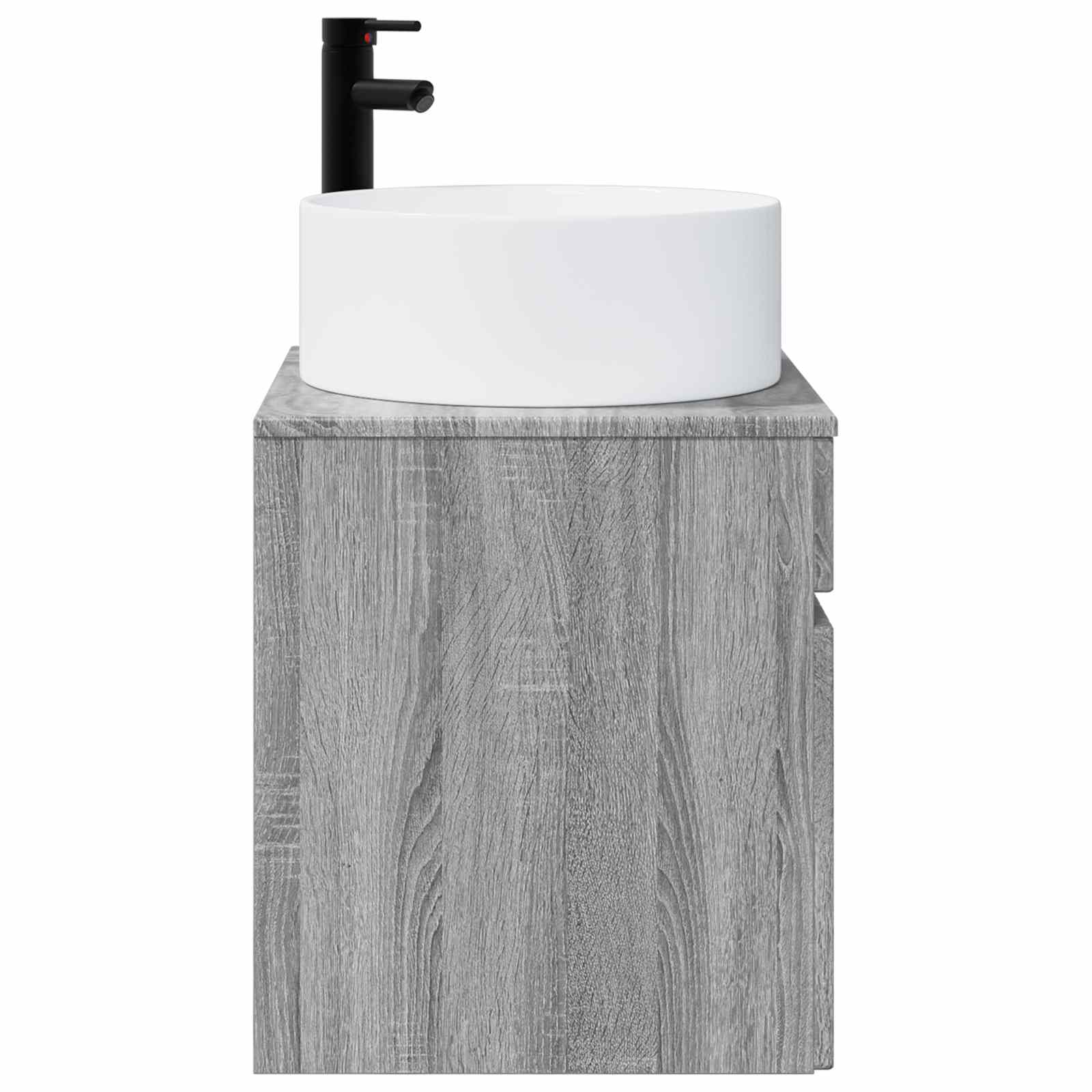 Vanidade de pia de parede sonoma cinzento 49 x 44,5 x 65,5 cm
