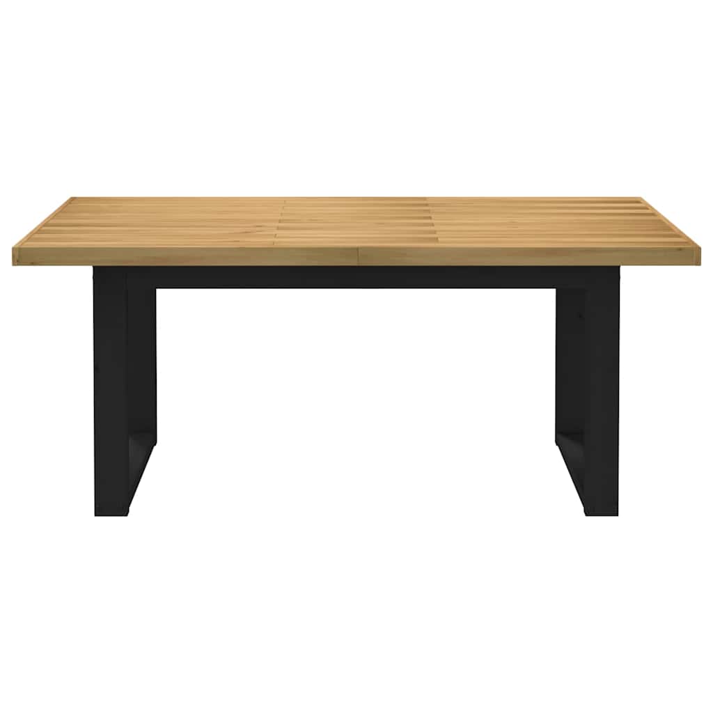 Mesa de jantar noain pernas forma u 180x90x75 cm pinho maciço