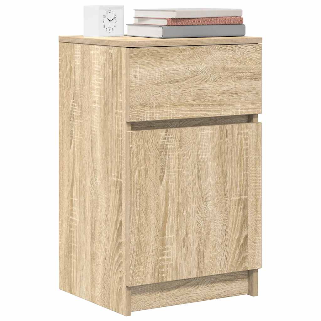 Mesa cabeceira 39x35x65 cm derivados madeira carvalho sonoma