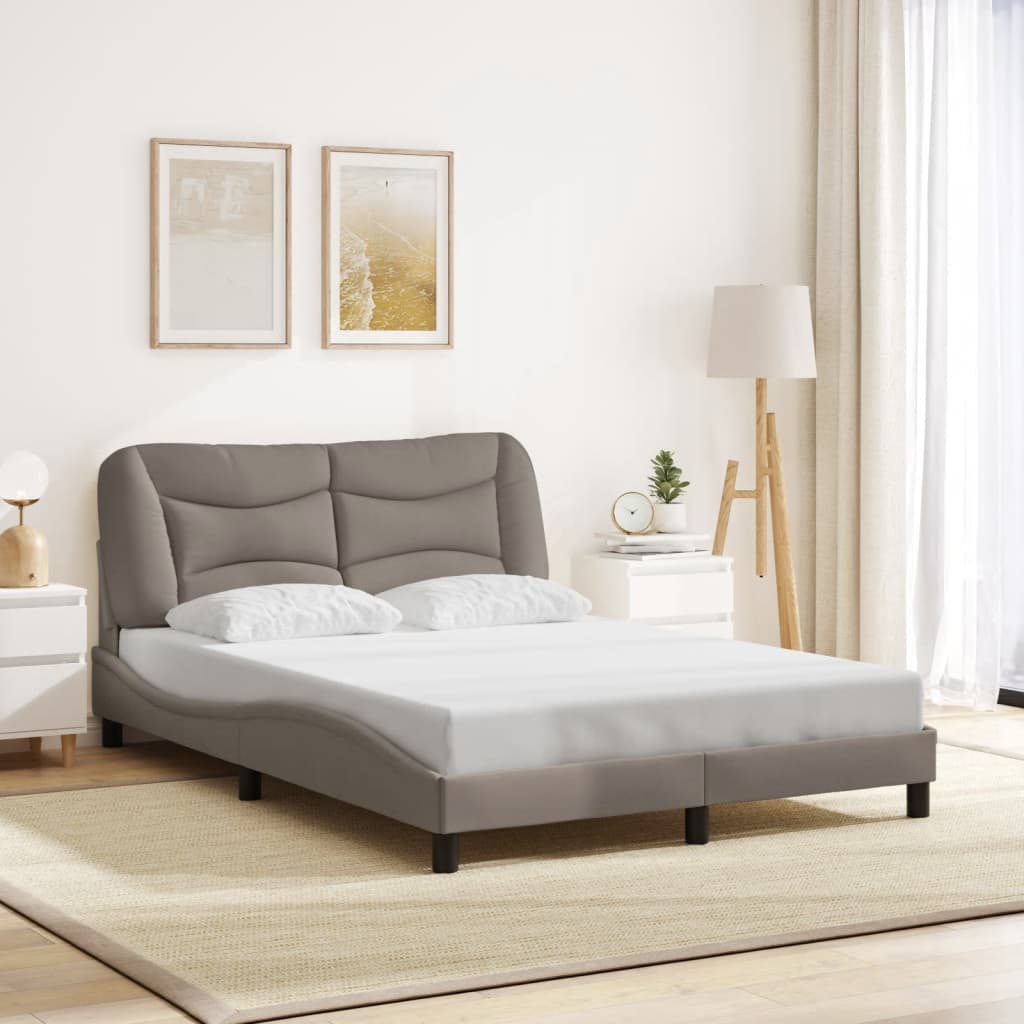 Estrutura de cama com LED sem colchão hvar 140x190 cm tecido